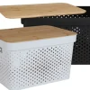 TP Aufbewahrungsbox Mit Bambus-Deckel 17L New