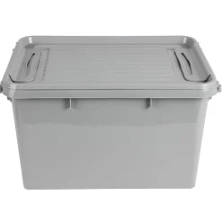 Plast 1 Aufbewahrungsbox Recycled Mit Deckel 32L Grau Hot