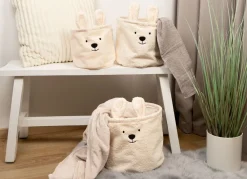 New Home AufbewahrungsKörbe Aus Teddystoff 3Er-Set Beige Outlet