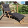 Joy Company Auflage Teak Deckchair Braun-Anthrazit Outlet