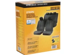Car Comfort Autositzbezug Stripe Komplettset Schwarz Discount