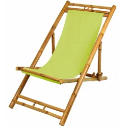 Pseudohersteller Bamboo Relax-Liegestuhl Grun