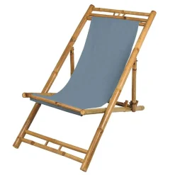 Pseudohersteller Bamboo Relax-Liegestuhl Rauchblau Hot