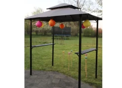 TP Bambus-Fackel Mit Glaseinsatz Und Bunter Wachsfullung 77Cm