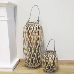 TP Bambuslaterne Mit Glaswindlicht 20X30Cm Outlet