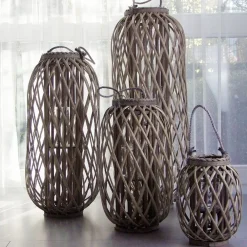 TP Bambuslaterne Mit Glaswindlicht 20X30Cm Outlet