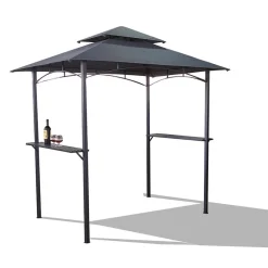 TP Bbq Grill-Pavillon Mit 2 Ablageflachen Anthrazit Outlet