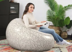 Bestway #75052 Aufblasbarer Sessel Inflate-A-Chair Grau Mit Print Discount