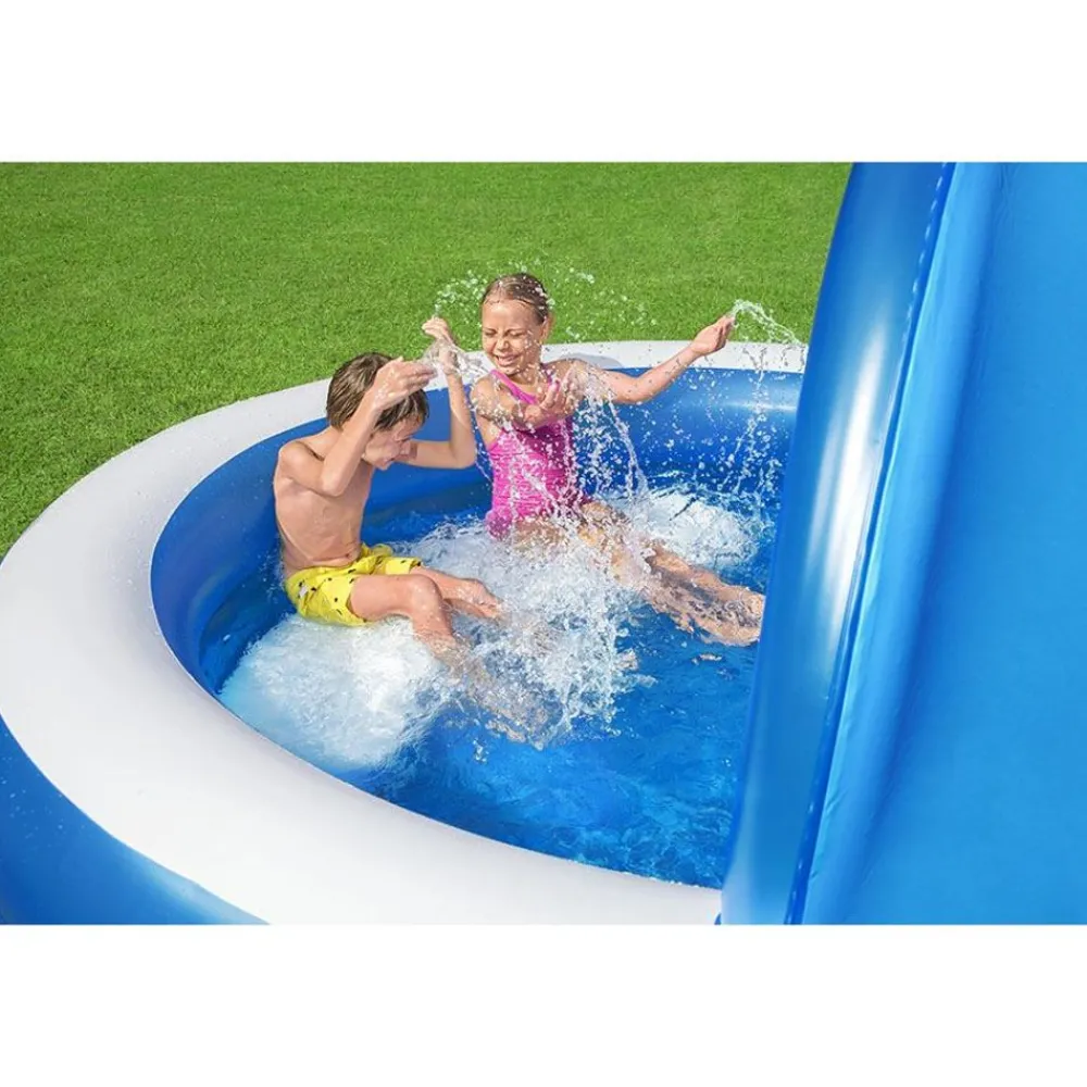 Bestway #54337 Family Pool Summer Days Mit Sonnenschutzdach 241X140Cm Clearance