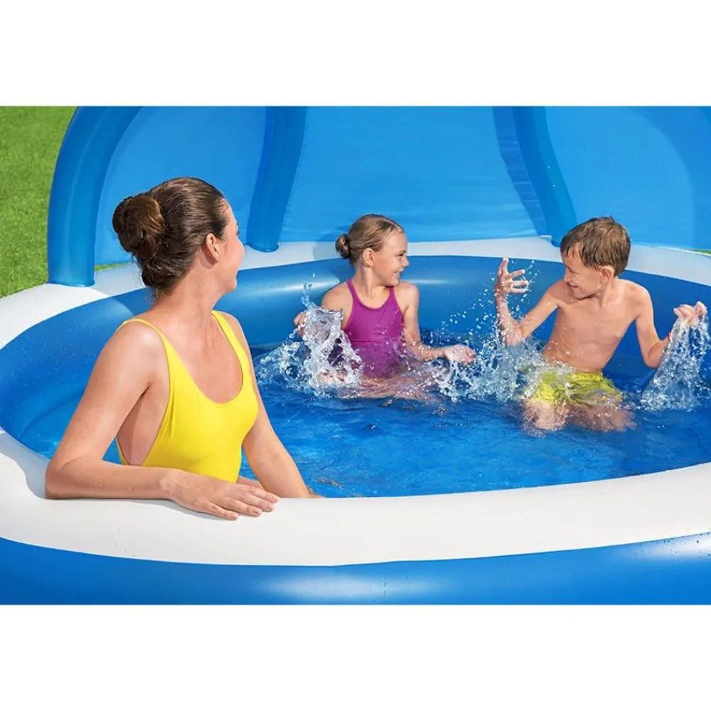 Bestway #54337 Family Pool Summer Days Mit Sonnenschutzdach 241X140Cm Clearance