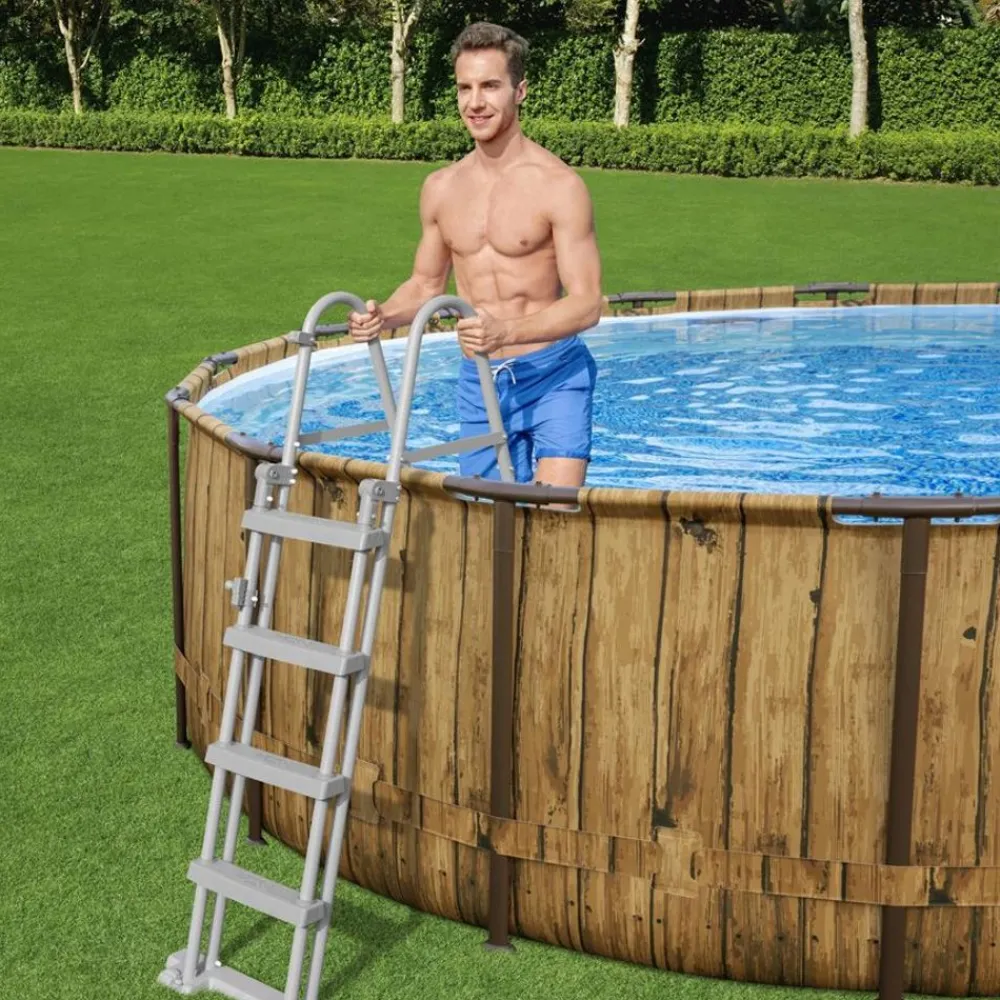 Bestway #56725 Power Steel Swim Vista Series Ii Pool Komplett-Set 488X122Cm