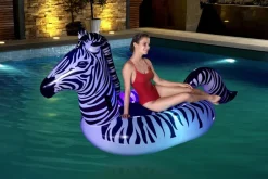 Bestway #41406 Schwimmtier Zebra Mit Led-Beleuchtung 246X104X122Cm New