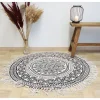 Home Collection Boho-Teppich Mit Fransen 90Cm Natur/Schwarz Clearance