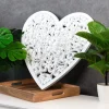New Home Boho-Wanddeko Herz Aus Holz 44X44X2Cm New