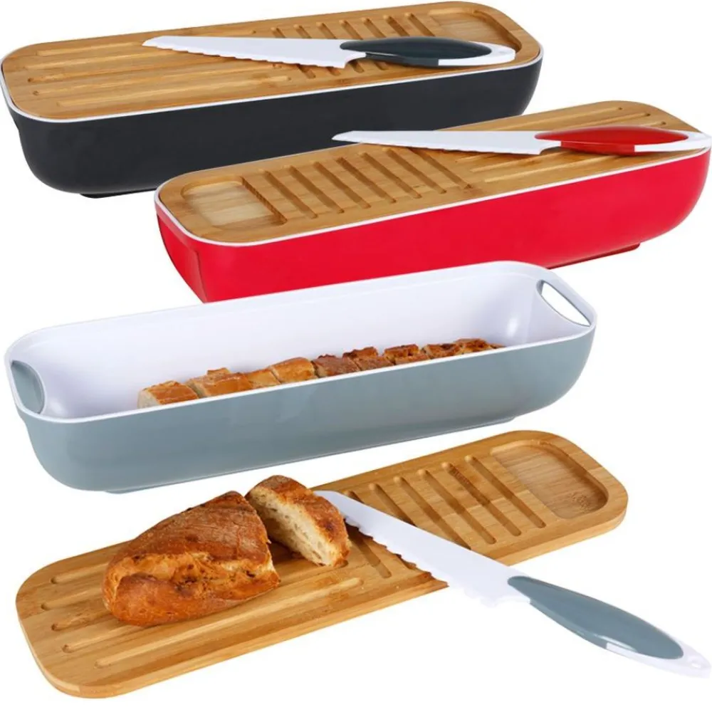 TP Brotkasten-Set Mit Schneidebrett & Brotmesser Hot