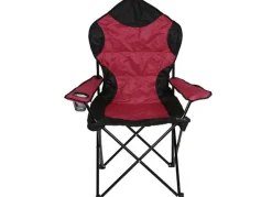 Pseudohersteller Camping-Klappsessel Deluxe Bordeaux/Schwarz Clearance