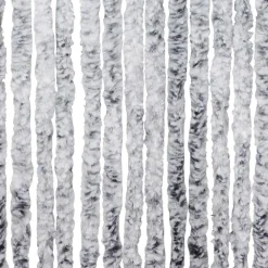 New Home Chenille-Flauschvorhang 90X200Cm Grau/Weis New