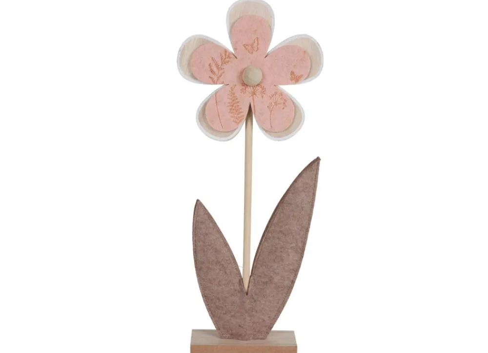New Home Deko-Blume Aus Filz Und Holz 2Er-Set Outlet