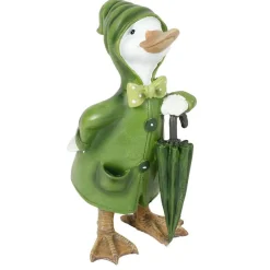 TP Deko-Ente Mit Regencape & Schirm New