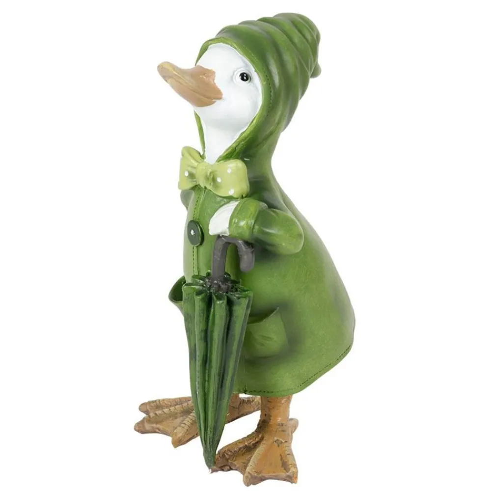 TP Deko-Ente Mit Regencape & Schirm New