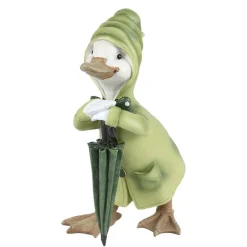 TP Deko-Ente Mit Regencape & Schirm New