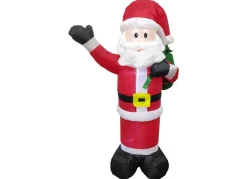 New Home Christmas Dekofigur Weihnachtsmann Mit Geblase Und 7 Leds 1,5M New