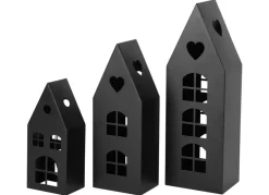 TP Dekohauser-Set Aus Metall 3-Teilig Schwarz Online