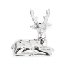 New Home Deko-Hirsch 17X17X8Cm Hochglanzend Silber Sale