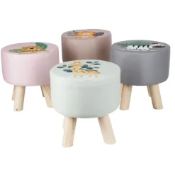 New Home Deko-Hocker Leopard Mit 4 Beinen 28X30Cm New
