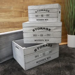 TP Deko-Holzkisten Storage 3Er-Set Discount