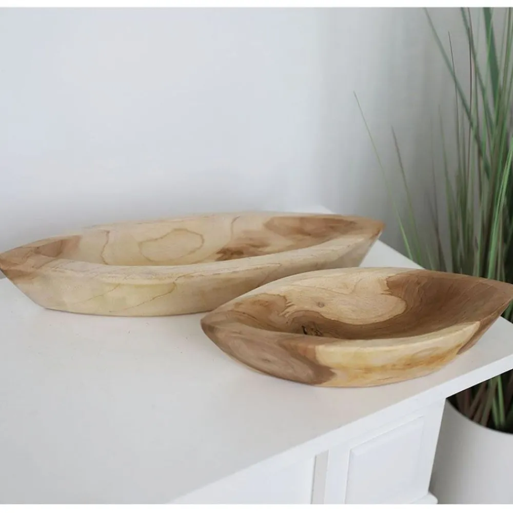 TP Deko-Holzschale Kano Aus Teak 38,5X13X5,5Cm Sale