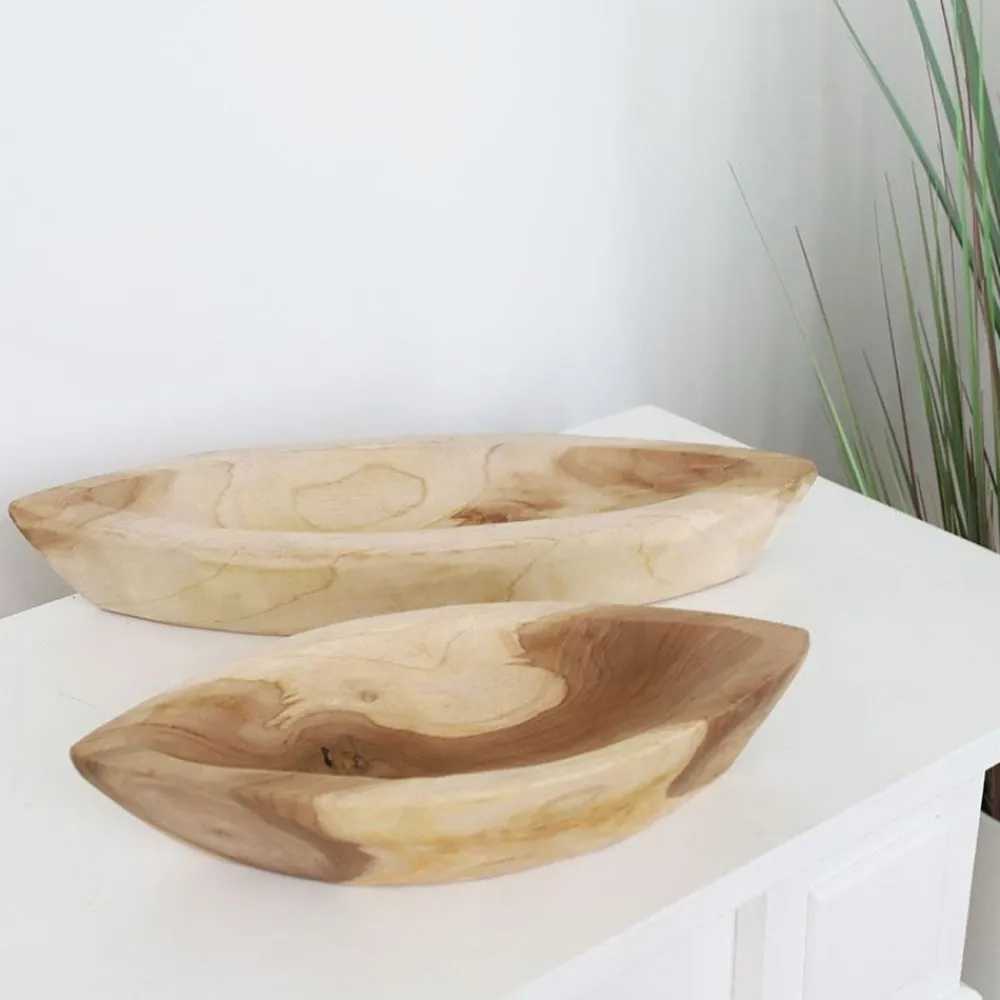 TP Deko-Holzschale Kano Aus Teak 28,5X12X5,5Cm Outlet