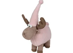 New Home Christmas Deko-Rentier Mit Zipfelmutze 29X24X42Cm Rosa/Beige New