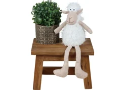 New Home Deko-Schaf Kantenhocker 40Cm Beige/Weis Discount