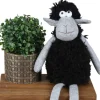 New Home Deko-Schaf Kantenhocker 40Cm Grau/Schwarz