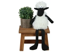 New Home Deko-Schaf Kantenhocker 40Cm Schwarz/Weis Outlet