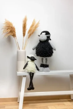 New Home Deko-Schaf Kantenhocker 48Cm Schwarz/Weis Best