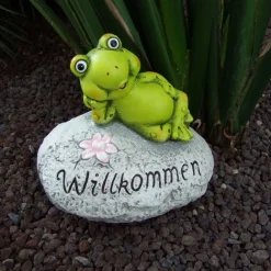 TP Deko-Stein Willkommen Frosch Sale