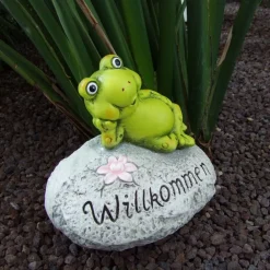 TP Deko-Stein Willkommen Frosch Sale
