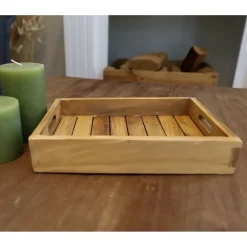 TP Deko-Tablett Aus Holz 26X5X18Cm
