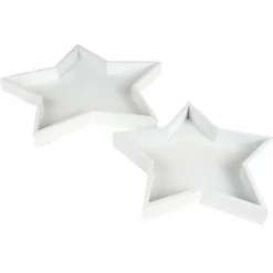 New Home Christmas Dekotablett-Set Stern 2-Teilig Weis Outlet