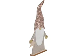 New Home Christmas Deko-Wichtel Aus Holz Mit Pailletten-Zipfelmutze 84Cm Zartrosa Discount