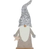 New Home Christmas Deko-Wichtel Aus Holz Mit Pailletten-Zipfelmutze 83Cm Hellgrau Outlet