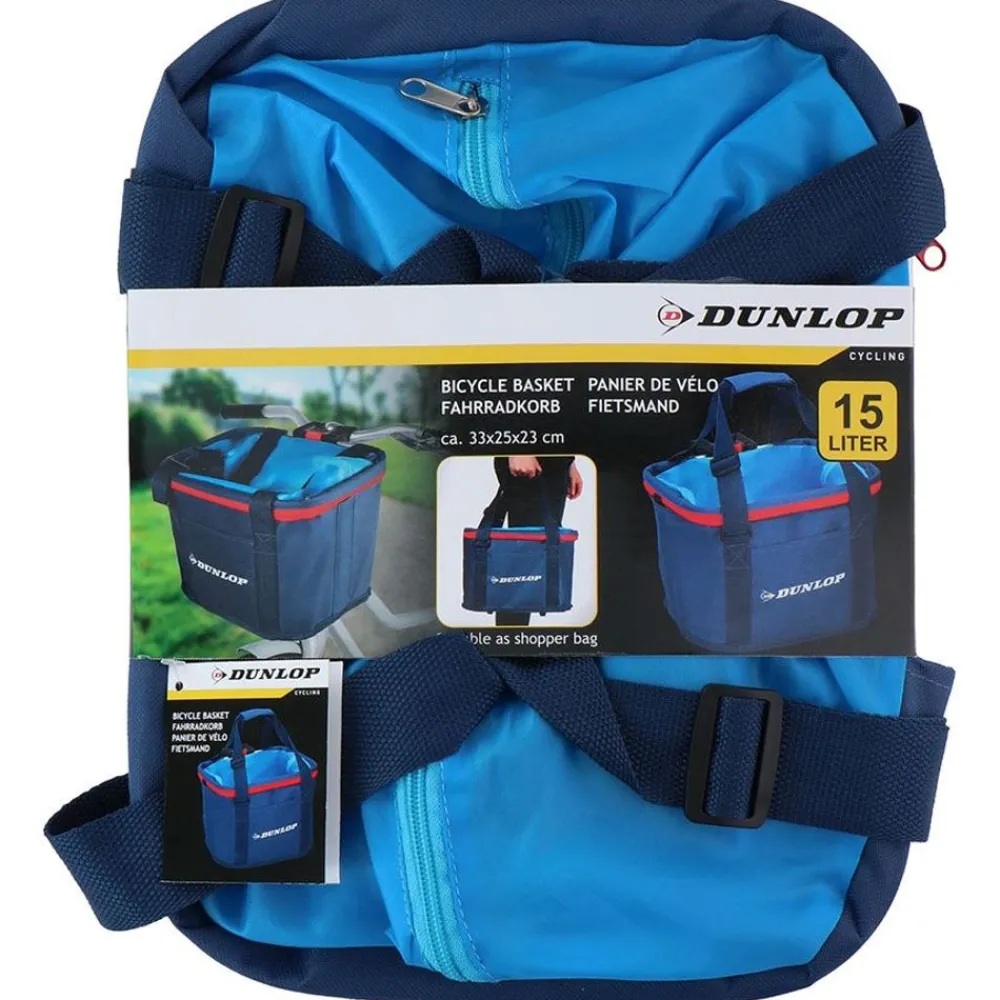Dunlop Fahrradkorb Mit Tragegriffen 15L Blau