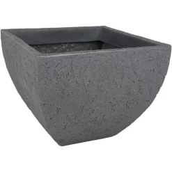 Jelenia Plast Eckiger Pflanztopf Stone 40X40Cm Grau New