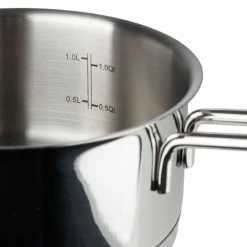 Steelity Edelstahl-Stielkasserolle 1,3 Liter New