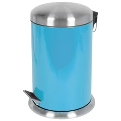 TP Edelstahl-Treteimer 12L Hellblau Discount