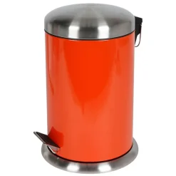 TP Edelstahl-Treteimer 12L Orange