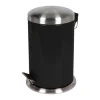 TP Edelstahl-Treteimer 12L Schwarz New