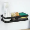 New Home Edelstahl-Wandregal 25Cm Schwarz Outlet